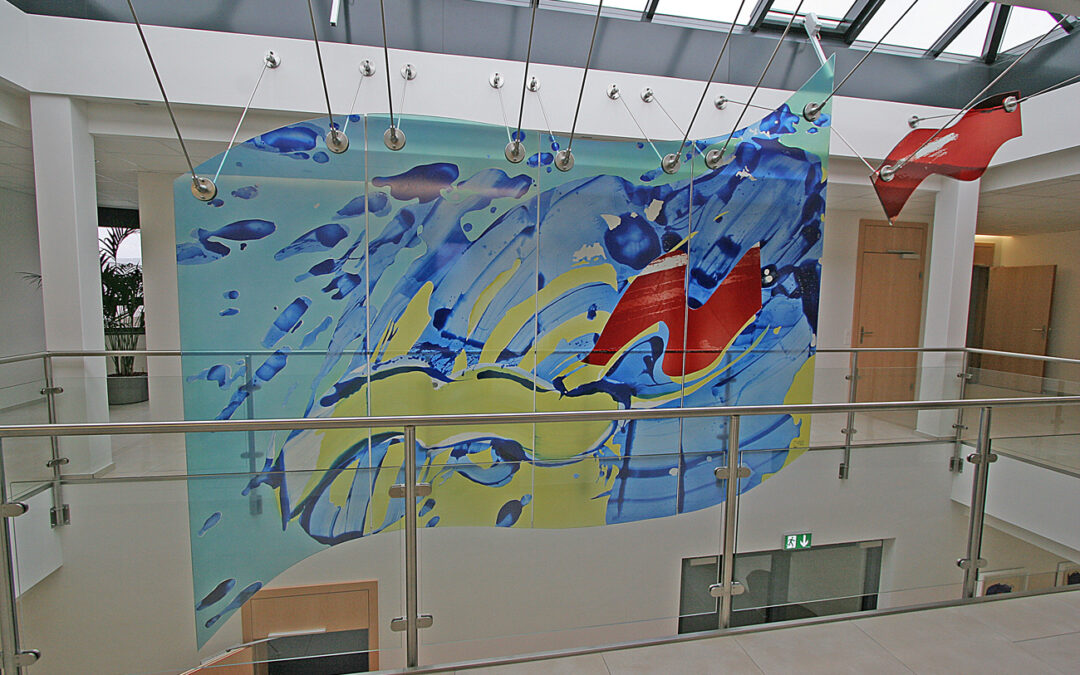 2009 Glasinstallation von Tobias Kammerer in der Firma SF-Filter in Bachenbülach, Schweiz